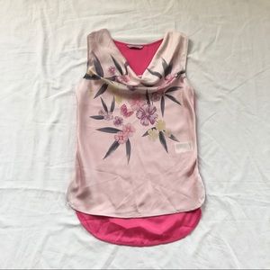 Floral Cowl Neck Tank